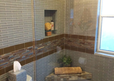 Contemporary Bathroom Remodel Tile Detail